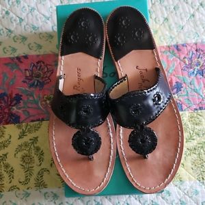 Jack Rogers Palm Beach Sandal sz 10.5 Black